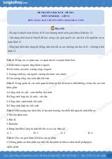 Đề kiểm tra giữa kì 2 Sinh 12 - Đề số 6 có lời giải chi tiết